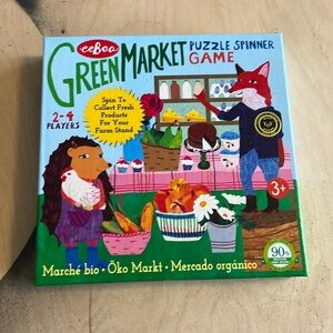 Eeboo Green Market Puzzle Spinner Game